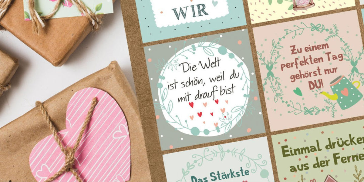 Aufkleber mit Sprüchen & Glückwünschen