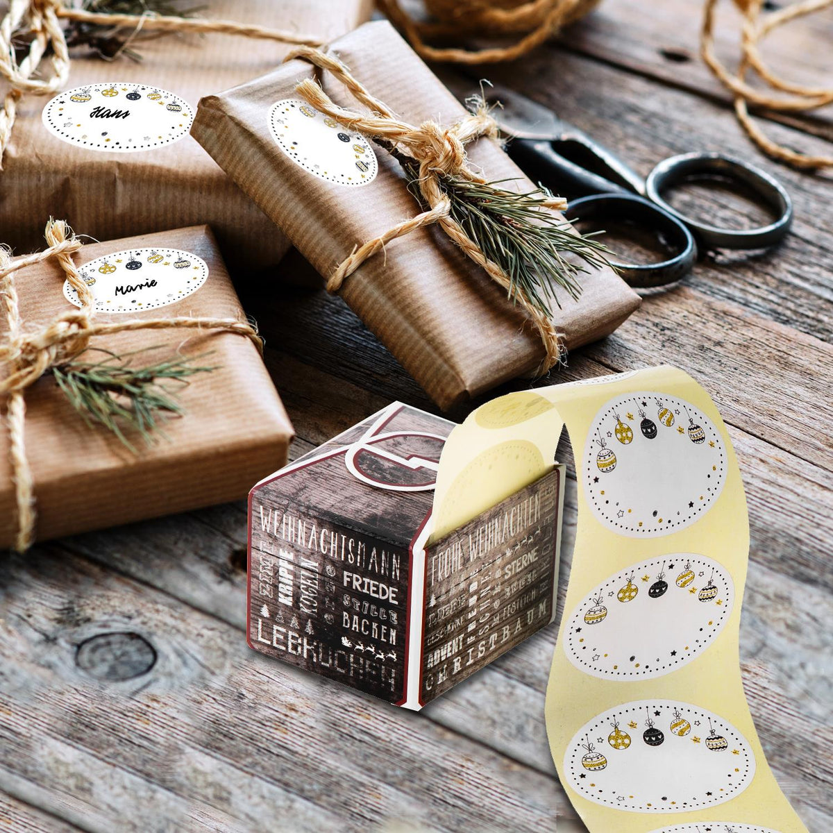 Aufkleber zum Beschriften Weihnachten