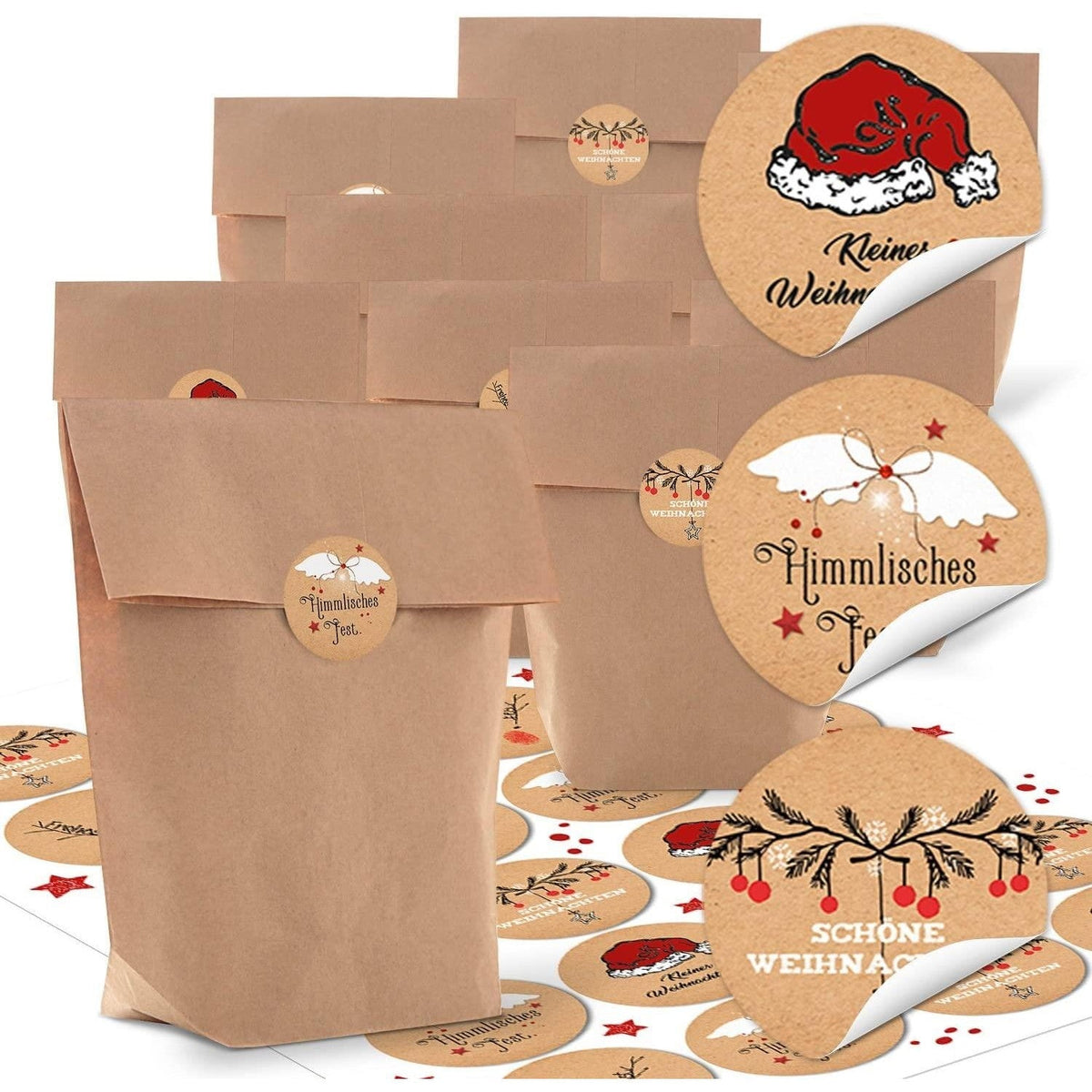 Kreuzbodenbeutel Weihnachten