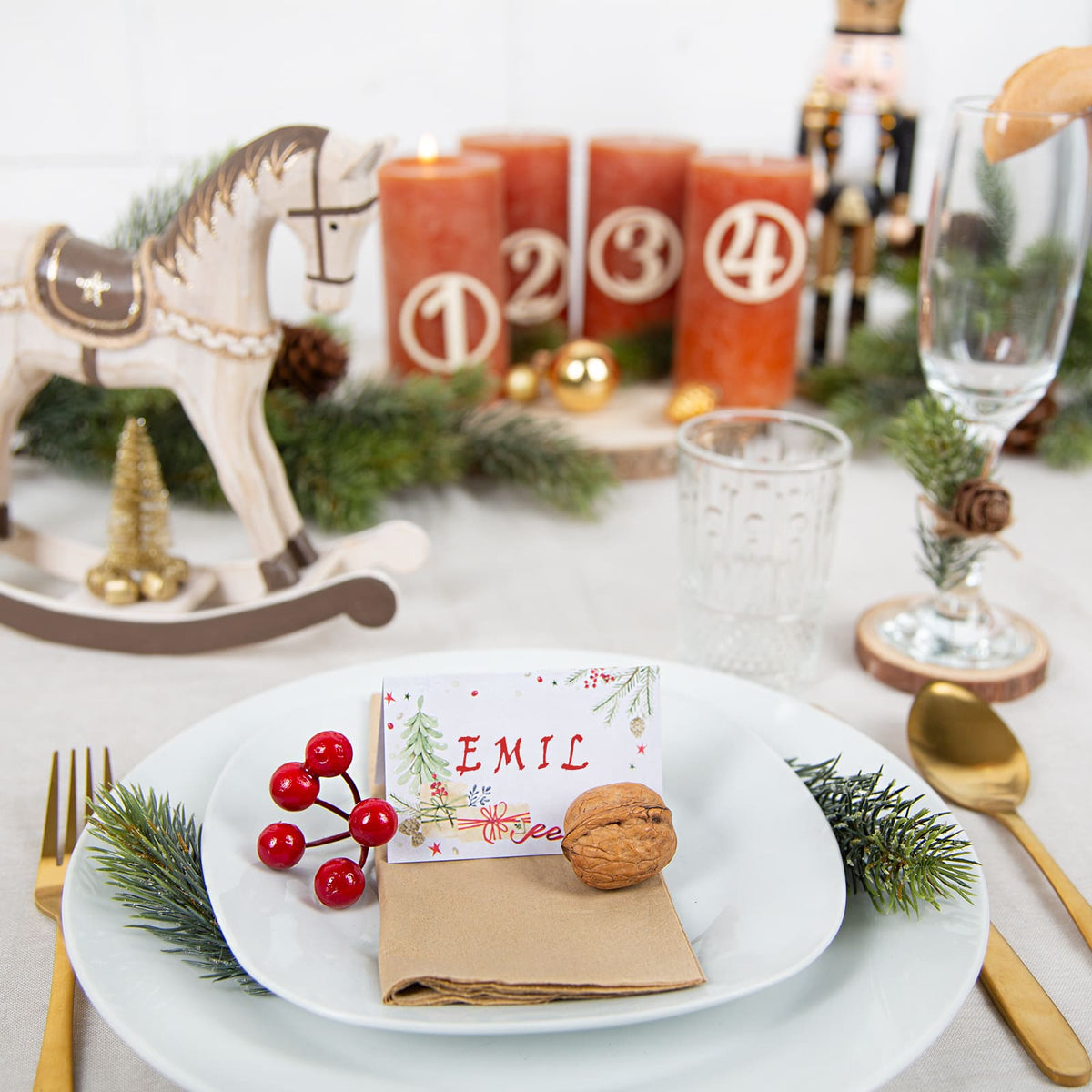 Tischkarten Weihnachten