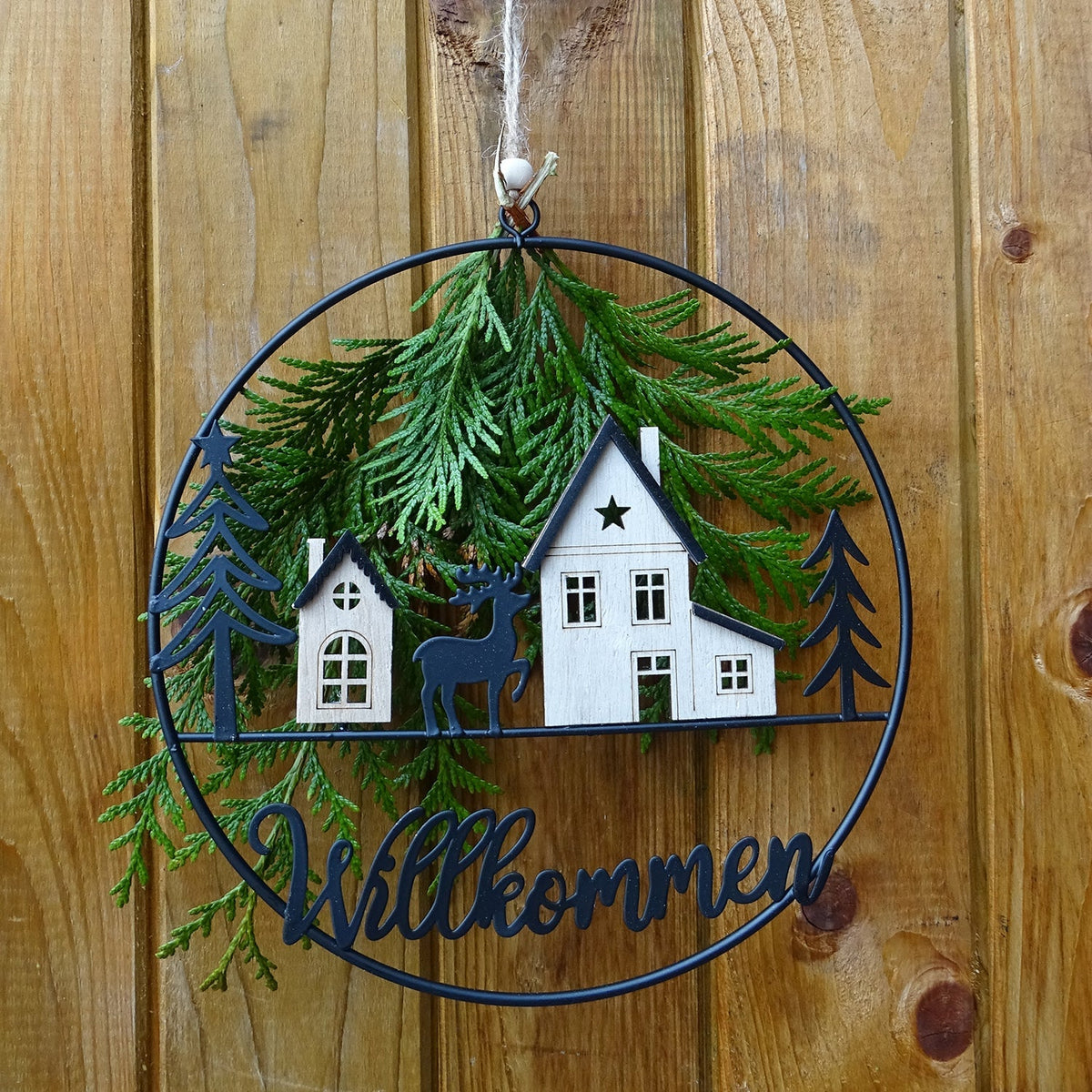 Weihnachtliche Fenster & Türanhänger